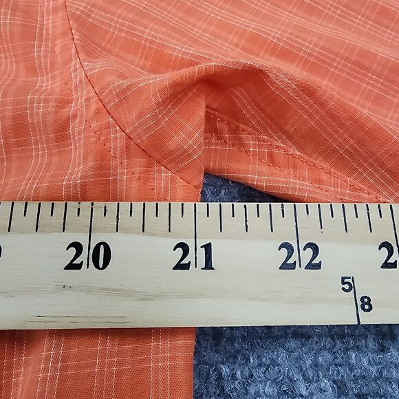 Clemson Tigers Shirt Mens Medium Orange Plaid Casual Short Sleeve Button Down - Picture 5 of 15